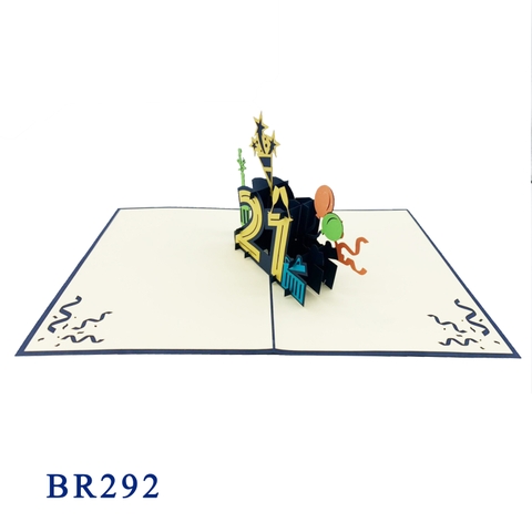 21th Birthday Pop Up Card