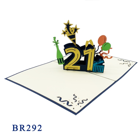21th Birthday Pop Up Card
