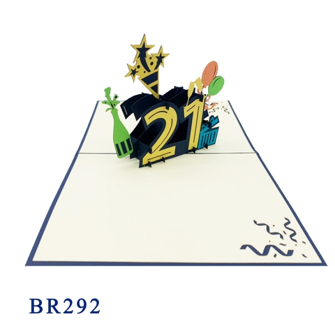 21th Birthday Pop Up Card
