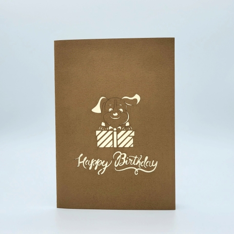 Birthday Beagle Dog Pop Up Card