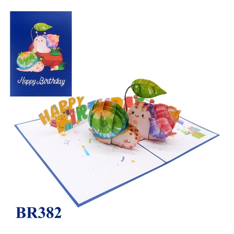 Birthday Snails Pop Up Card