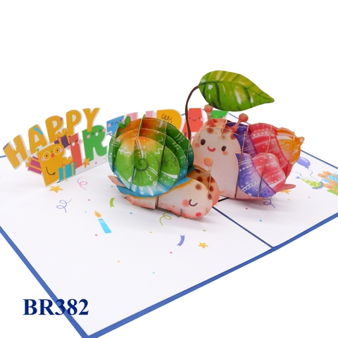 Birthday Snails Pop Up Card