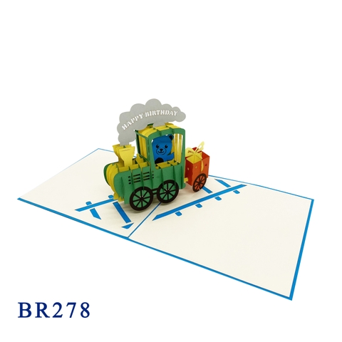 Birthday Train Pop Up Card