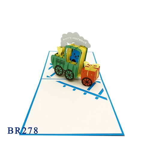Birthday Train Pop Up Card