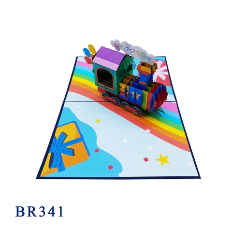 Happy Birthday Train Pop Up Card