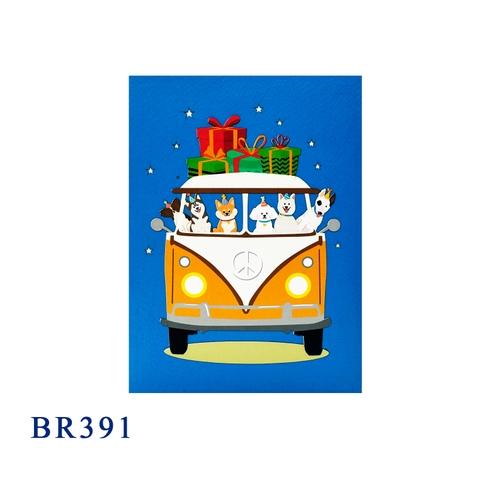 Birthday Van Bus Pop Up Card
