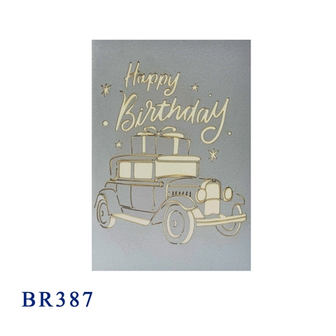 Birthday Vintage Car Pop Up Card