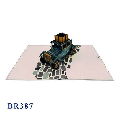 Birthday Vintage Car Pop Up Card