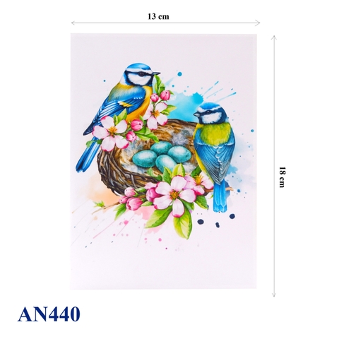 Blue Birds Family Pop Up Card