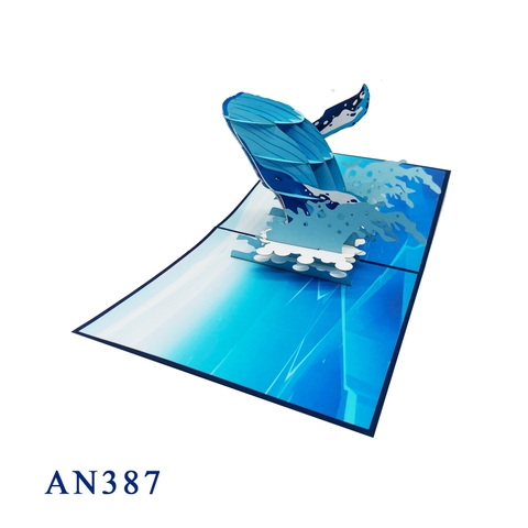 Blue Whale Pop Up Card