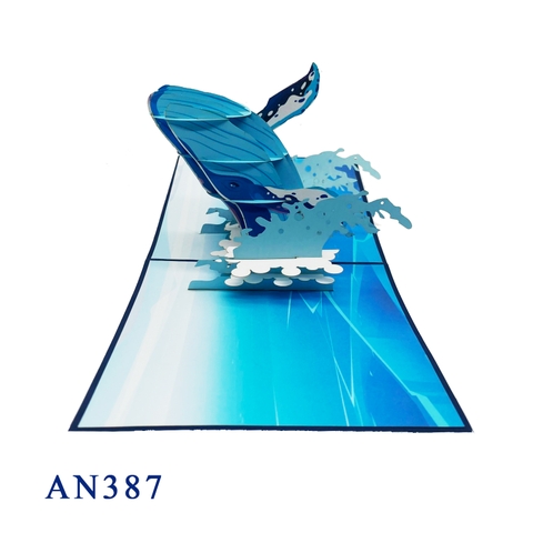 Blue Whale Pop Up Card