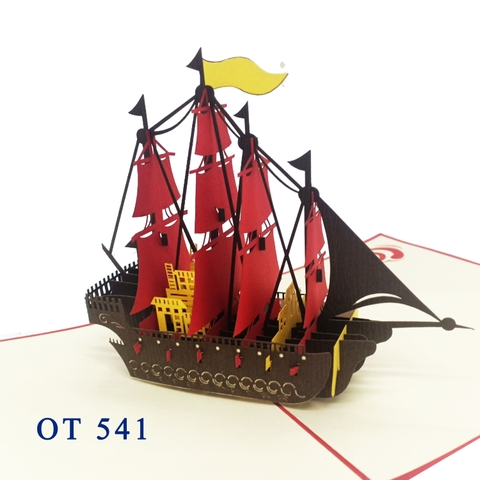 Pirate Ship Pop Up Card