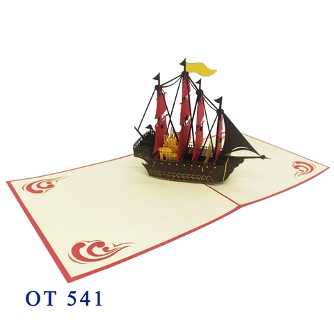 Pirate Ship Pop Up Card