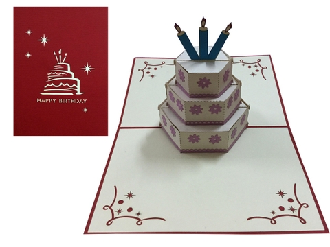 Happy Birthday Cake Pop Up Card