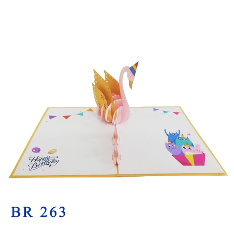 Birthday Swan Pop Up Card