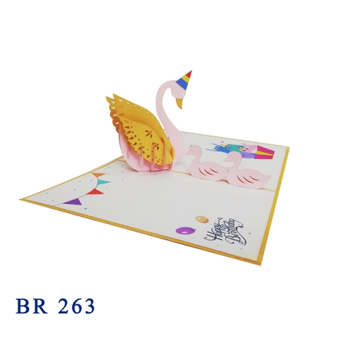 Birthday Swan Pop Up Card
