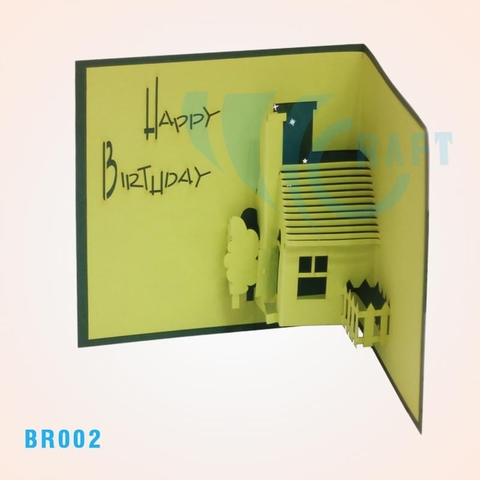 Birthday House Pop Up Card