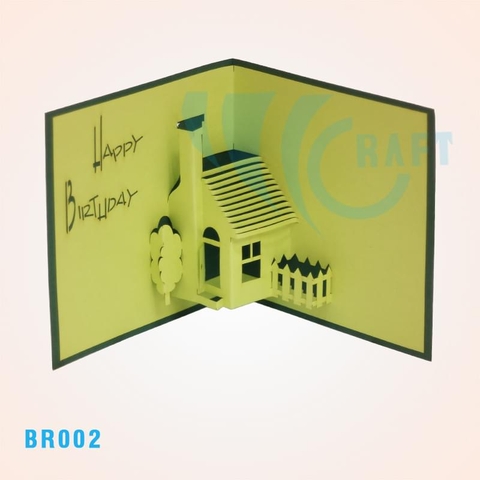 Birthday House Pop Up Card
