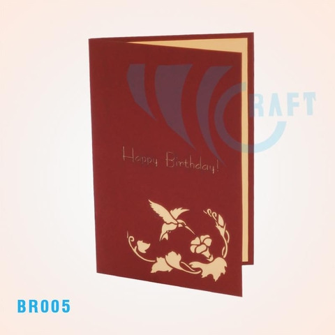 Birthday Humming Bird Pop Up Card