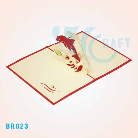 Birthday Dolphins Pop Up Card