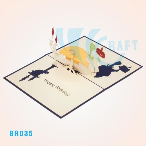 "The Chef Is Here To Cook For Your Birthday!" Pop Up Card