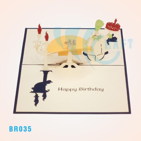 "The Chef Is Here To Cook For Your Birthday!" Pop Up Card