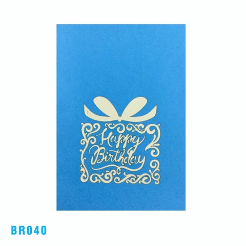 Birthday Cat Present Pop Up Card