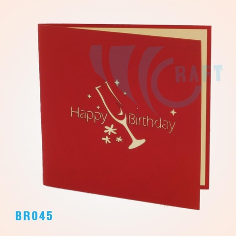 Birthday Champagne Pop Up Card