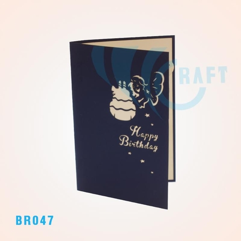 Birthday Cake And Angel Pop Up Card