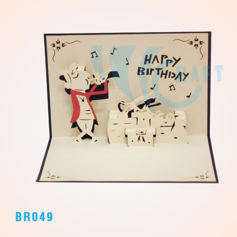 Birthday Trumpet Pop Up Card