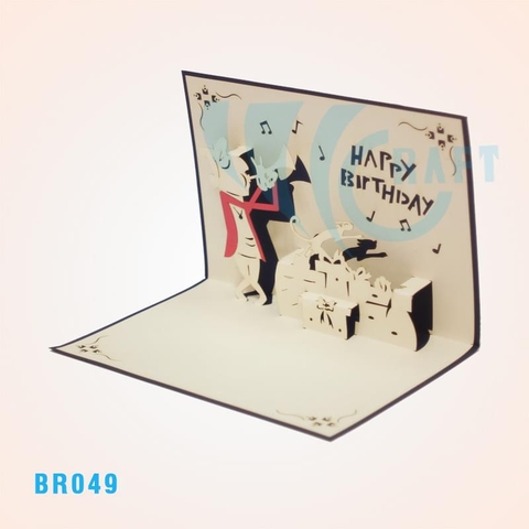 Birthday Trumpet Pop Up Card