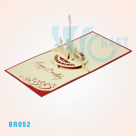 Birthday Guitar Pop Up Card