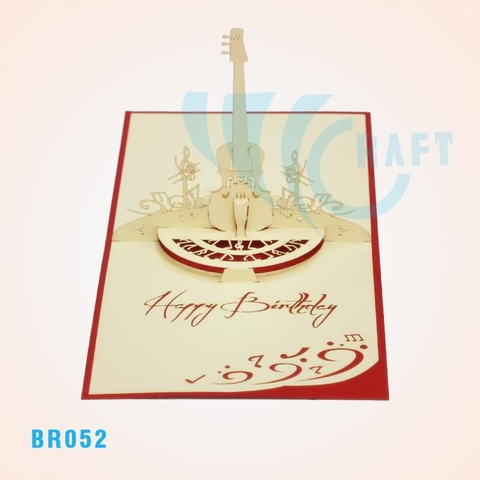 Birthday Guitar Pop Up Card