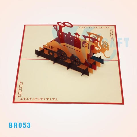 Birthday Train 2 Pop Up Card