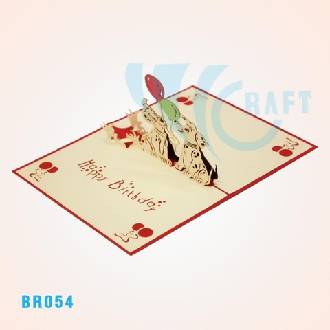 Birthday Puppy Pop Up Card