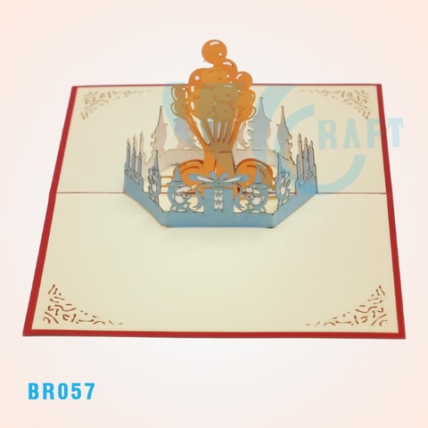 Birthday Dolphin And Balloon Pop Up Card
