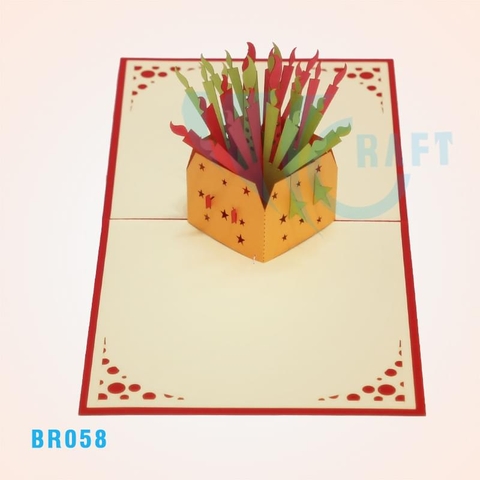 Birthday Candle Box Pop Up Card