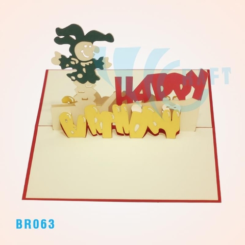 Birthday Clown Pop Up Card