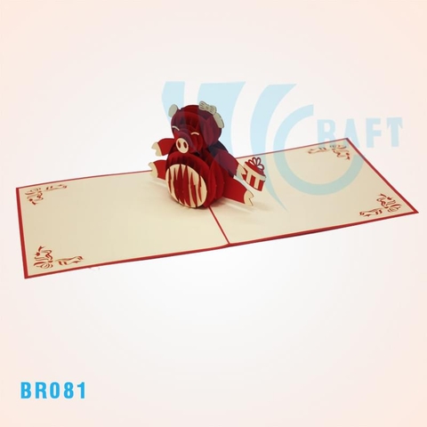 Birthday Pig Pop Up Card