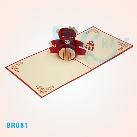 Birthday Pig Pop Up Card