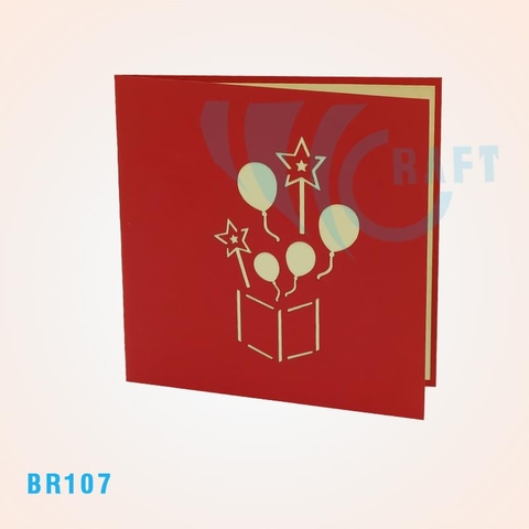 Birthday Balloon Box Pop Up Card