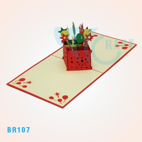 Birthday Balloon Box Pop Up Card