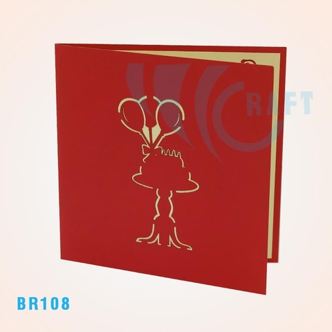Candles And Balloon Pop Up Card