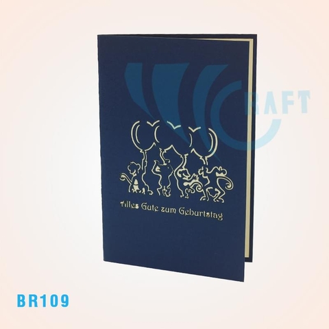 Birthday Monkeys Pop Up Card