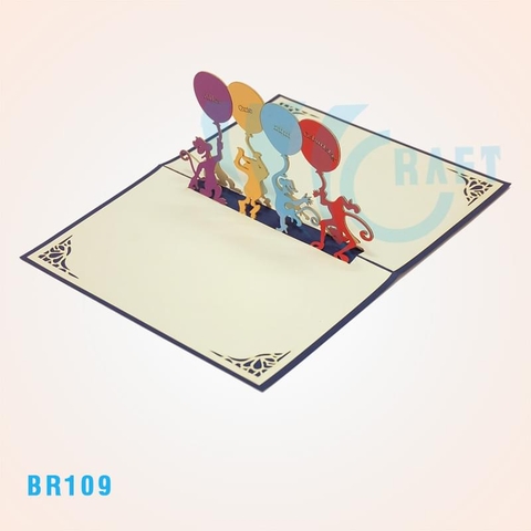 Birthday Monkeys Pop Up Card