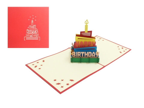 Happy Birthday Cake Pop Up Card