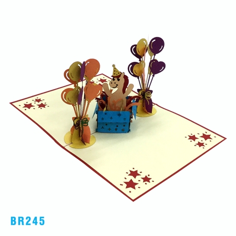 "Your Birthday Present Ia An Unicorn!" Pop Up Card