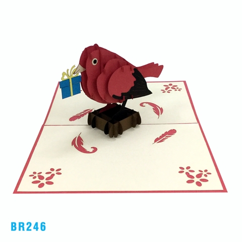 Birthday Bulbul Bird Pop Up Card