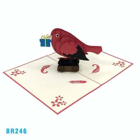 Birthday Bulbul Bird Pop Up Card