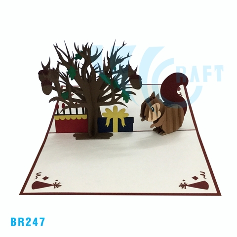 Birthday Squirrel Pop Up Card